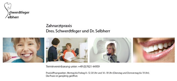 Website für Zahnarztpraxis Dres. Schwerdtfeger und Dr. Selbherr